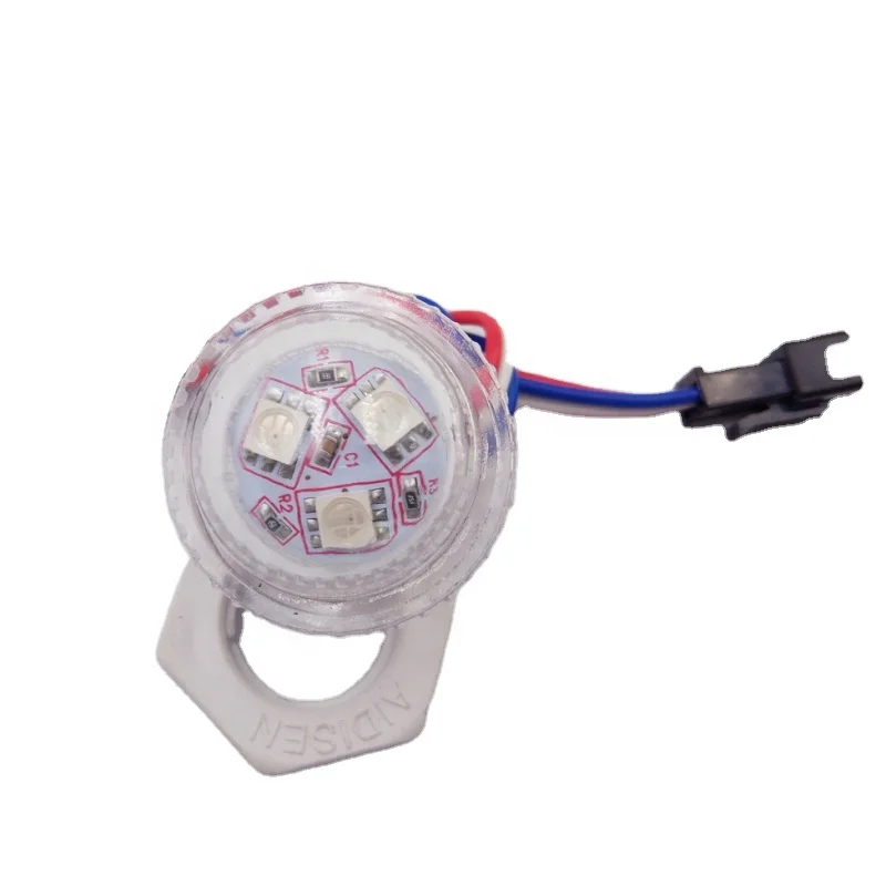 DC12V водонепроницаемый умный RGB цифровой светодиодный пузырь 26 мм 3 светодиода smd5050 пиксельный свет Полноцветный адресный