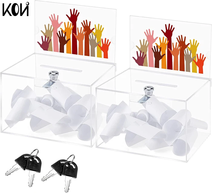 Фабричный Высококачественный акриловый прозрачный контейнер для хранения денег на заказ, коробка для хранения свадебных карт, почтового ящика