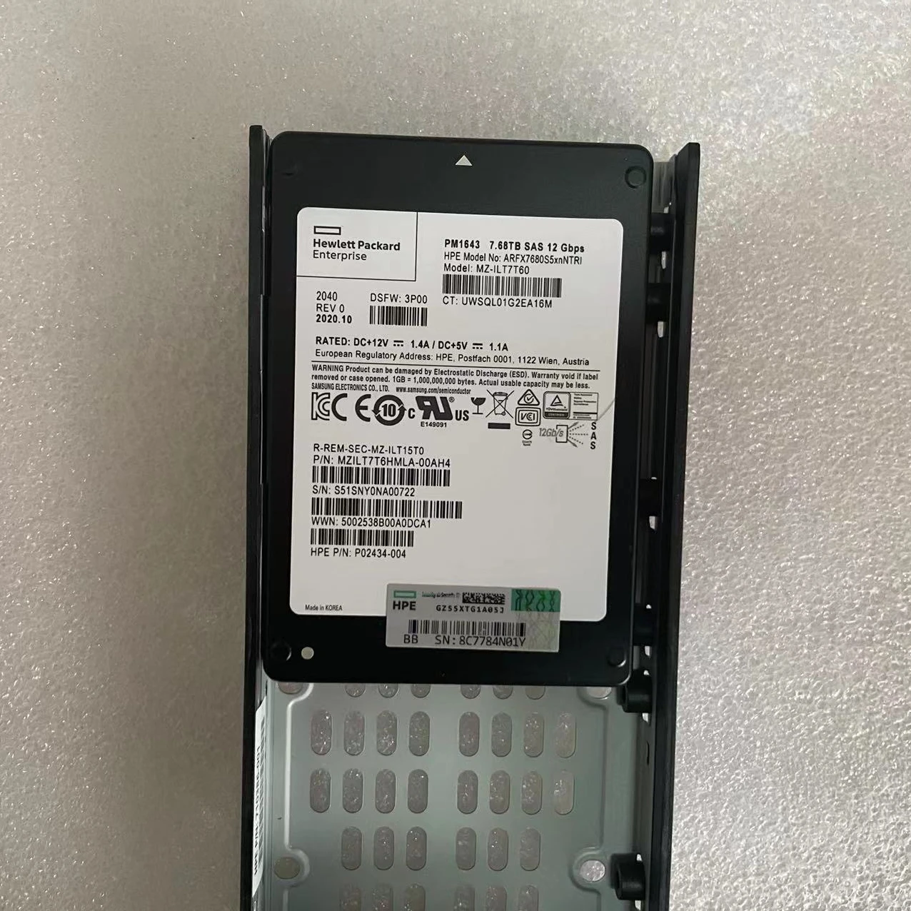 HPE 3PAR 8000 7.68TB SAS SFF (2.5in) SSD with All-inclusive Single-system Software  P9L83B