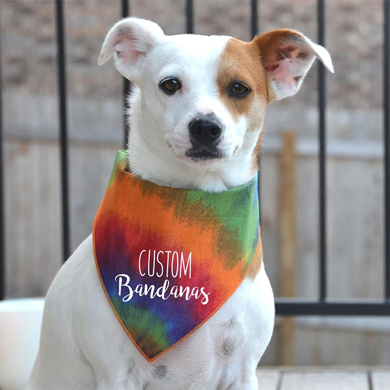 Wholesale Custom Solid Color Plaid Cotton Pet Scarf Dog Scarf  custom dog bandana Pet Bandana Dog Bandana for Cat with logo