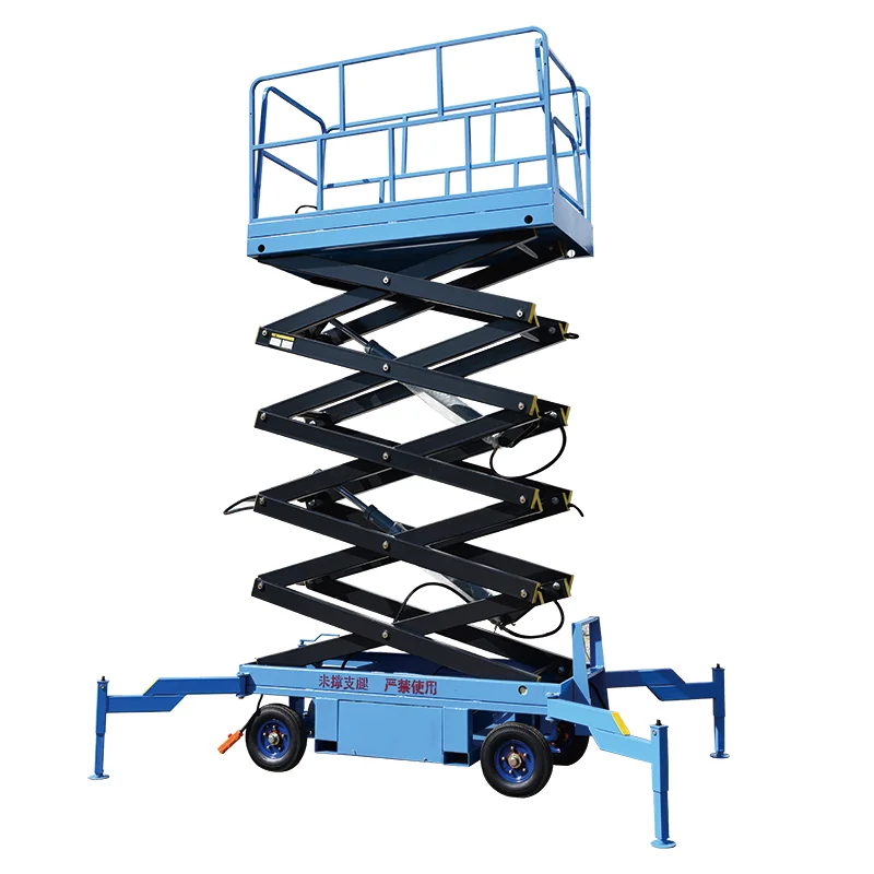 HAOKUN Standard Mobile Platform Mobile Insulating Fiberglass Scaffolding Parts 2m electric lifting tripod