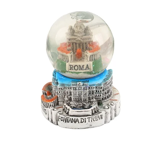 Wholesale resin crafts creative decorations snow globe  3d crystal ball ornaments
