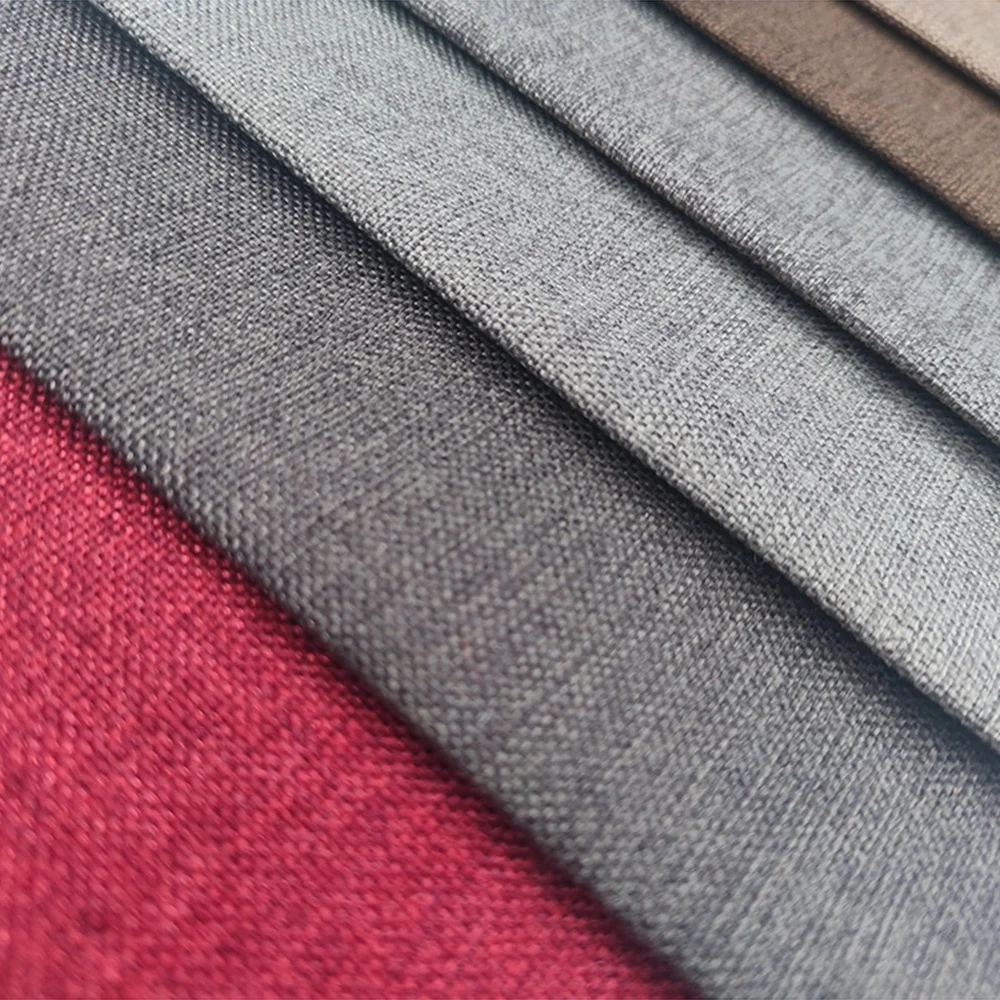 Cheap 100 Polyester Linen Type Turkey Sofa Fabric Home Textile Upholstery Room Decorative Linen Coating Woven Tweed Cross CN;ZHE