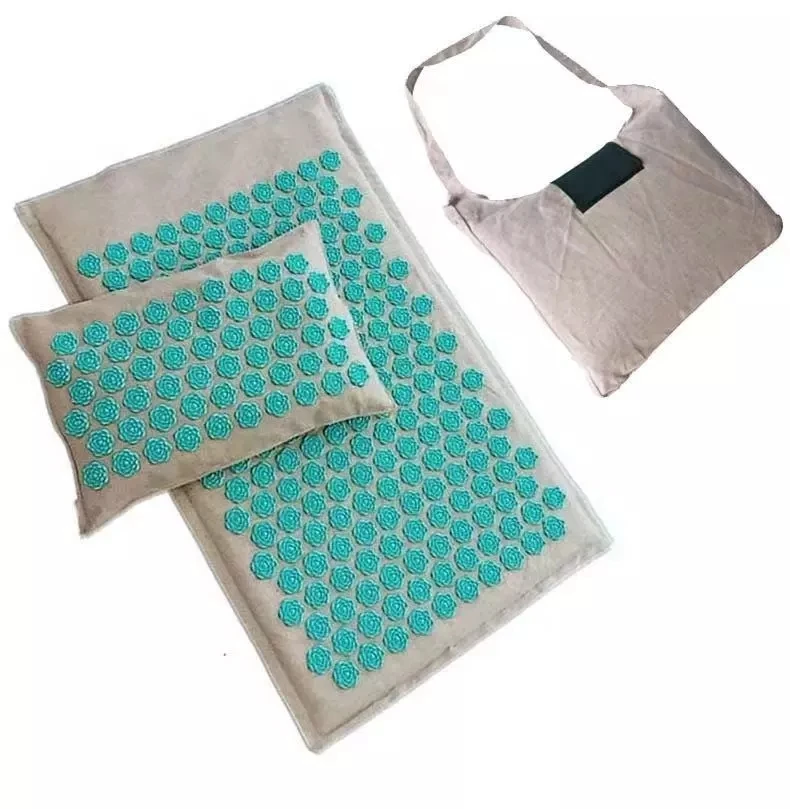 High Quality Yoga Mat for pain Relief Body Set Lotus Acupuncture Mat Flax Coconut Palm Massage Yoga Mat