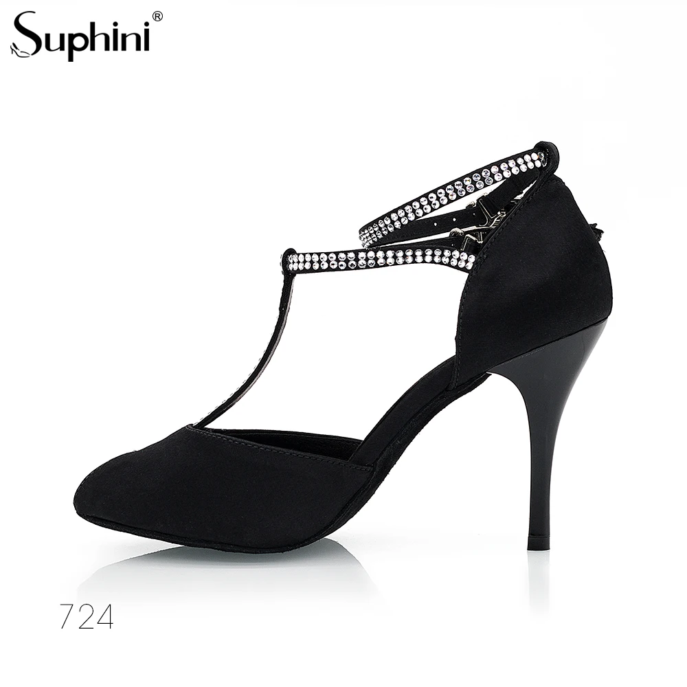 2020  new design Suphini Fashion Women Latin Dance Shoes Satin High Heel Shoes