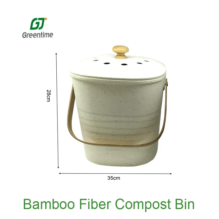 Hot Selling Bamboo Fiber Activated Carbon Eco Home Bin Waste Kitchen