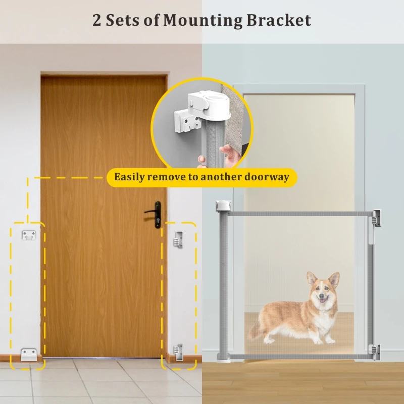 Prodigy baby supplier SG015 Foldable PVC  plastic portable indoor outdoor baby security gate play doorway safety fence kids