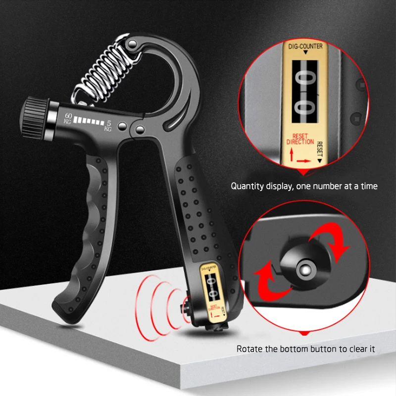  Plastic Adjustable Hand Grip Fitness Pinch Meter Portable