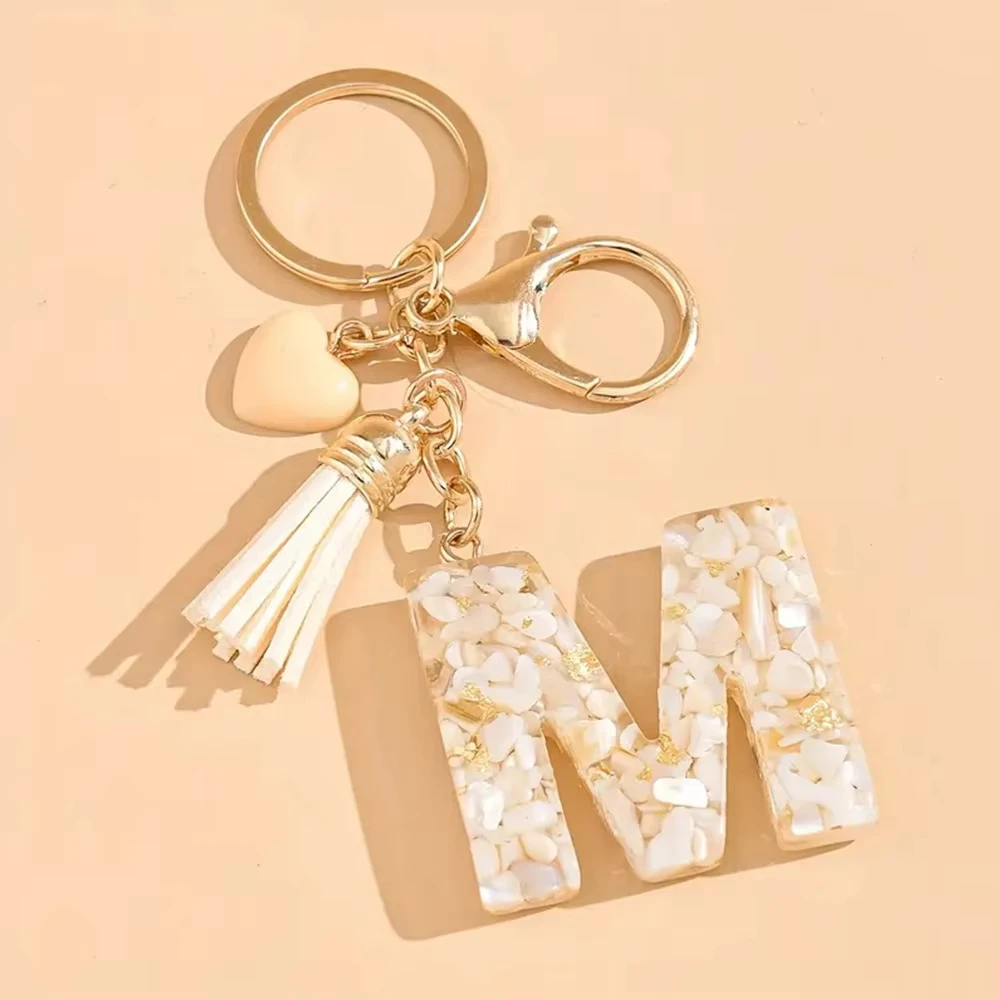 Wholesale Letter Keychain Backpack Accessories Lobster Clasp Love Tassel Keychain Cute
