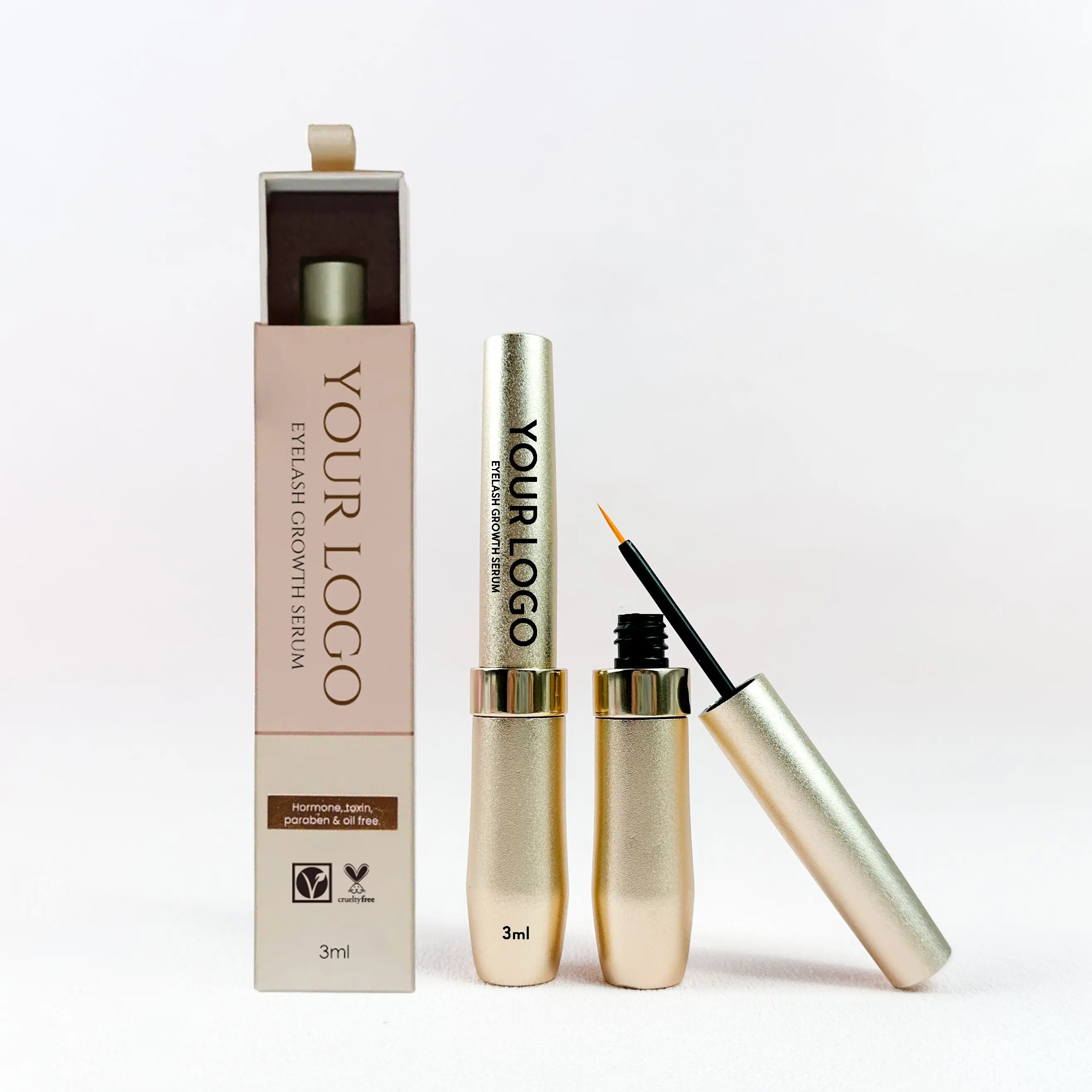 Allergy-free natural lash serum wholesale Private label 100% Organic eyelash and eyebrow growth serum oil-free Eyelash Enhancing