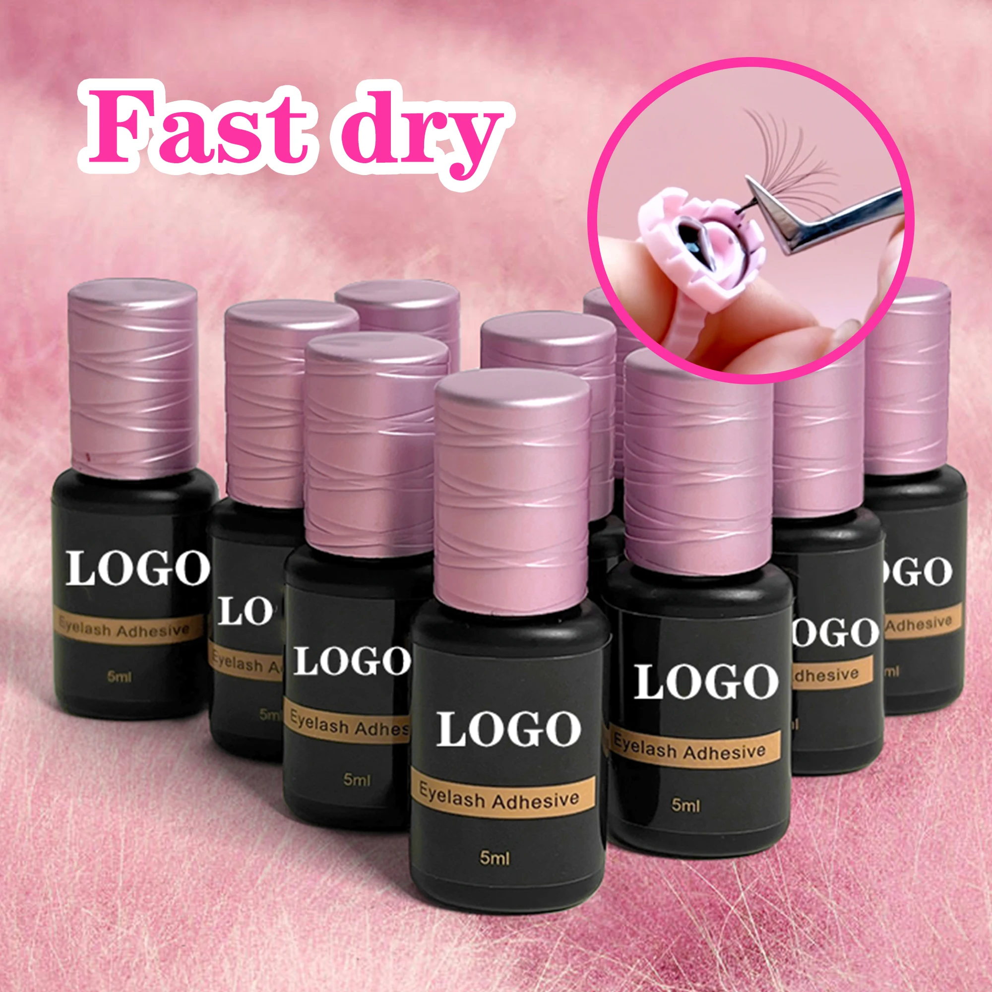 0.3s 0.5s1-2s 2-3s.UV lash Glue Custom Lash Glue For Eyelash Extension Black Clear Korea Eyelash Glue