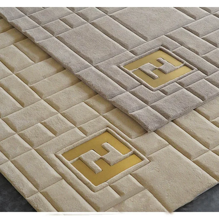 Wholesale or retail luxury brand rug luxury brand decor heat carpet beige carpet