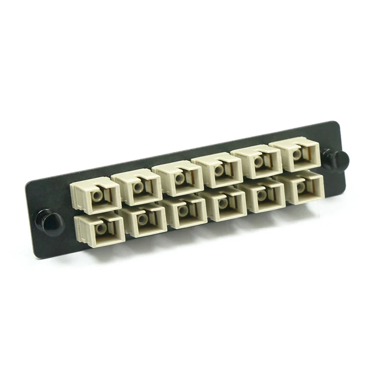 
12 Ports LC Duplex SC Simplex 12 fibers Beige MM LGX Adapter Plate 