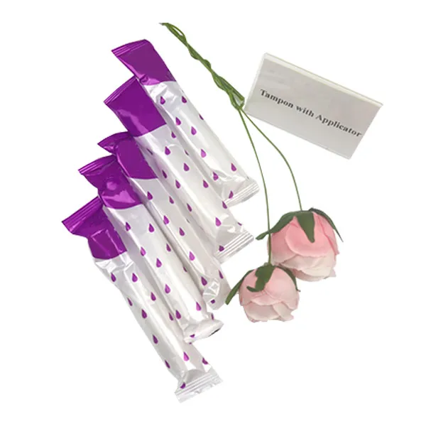 High Quality Soft Organic Cotton tampons applicator vagina tampon biodegradable manufacturer