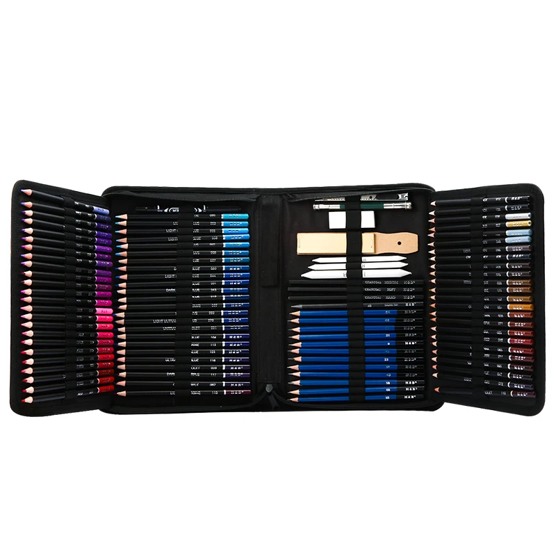 OEM Art Supplies 51/71/80/96/100/145 pieces Color Pencil Painting Color Lead Sketch Pencil Set Art Drawing Pencil Set For Art