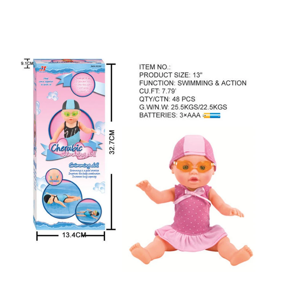 Electric Simulation Baby Swimming Doll Toy Educational Dolls&Accessories Bath Toy Doll