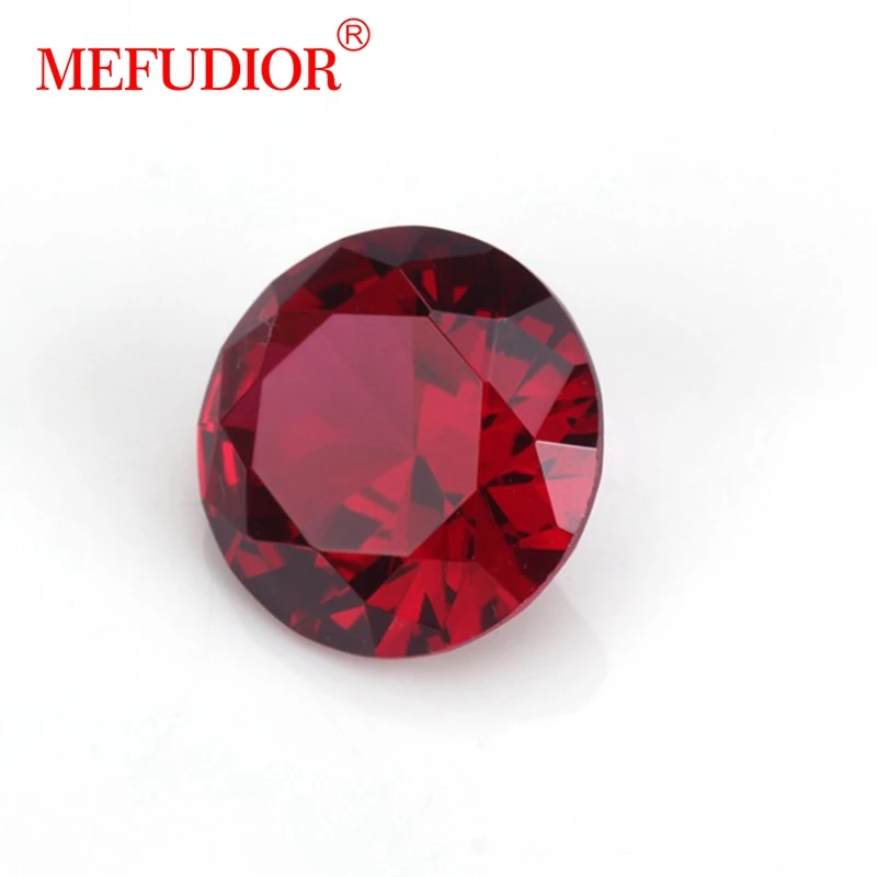 5A 2.5-10mm 5# gemstone synthetic ruby Corundum Wholesale Synthetic Ruby Round Loose Gemstones for Jewelry Accessories