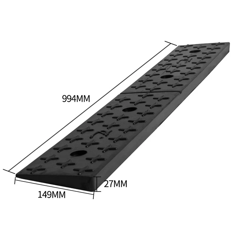 Easy Installation Black Flexible Street Rubber Vehicle Kerb Curb Ramp
