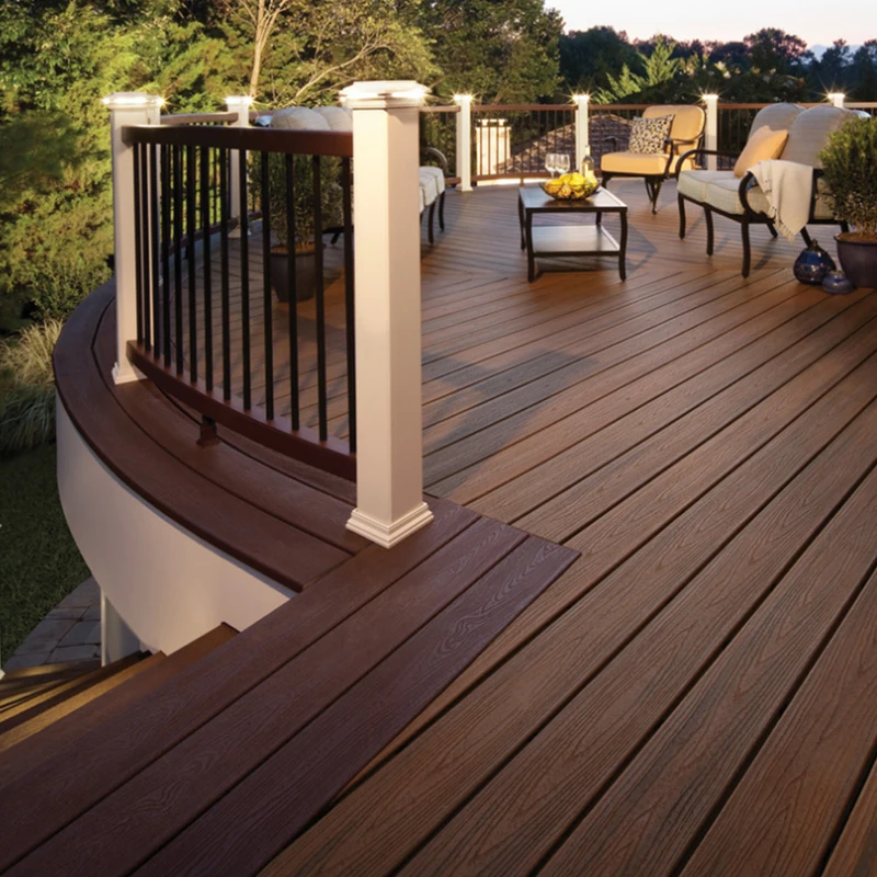 Durable Wood Grain Outdoor WPC Flooring Wood Plastic Composite Co-extrusion Decking