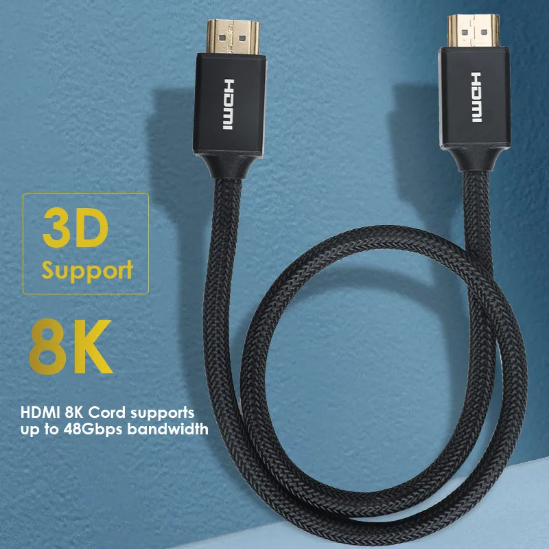 Hot Selling 2160P high resolution black HDMI cable 4K 60HZ at 18gbps with high speed Ethernet for HDTV PS3/4 computer projector