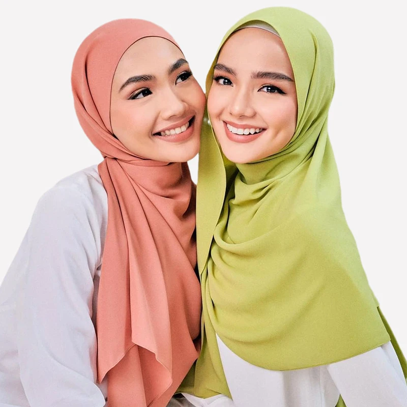 premium soft chiffon crepe fabric hijabs shawl Muslim Women tudung high quality Thick korean chiffon scarf scarves