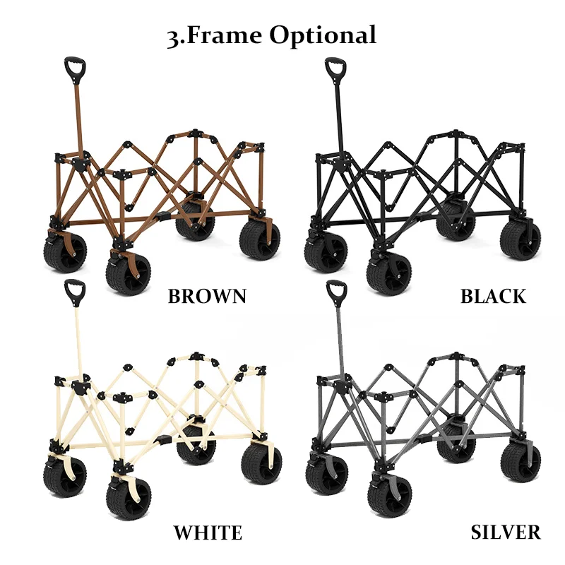 Collapsible Folding Wago Heavy Duty Utility Beach Wagon Car Outdoor Camping Wagon Trolley Garden Cart