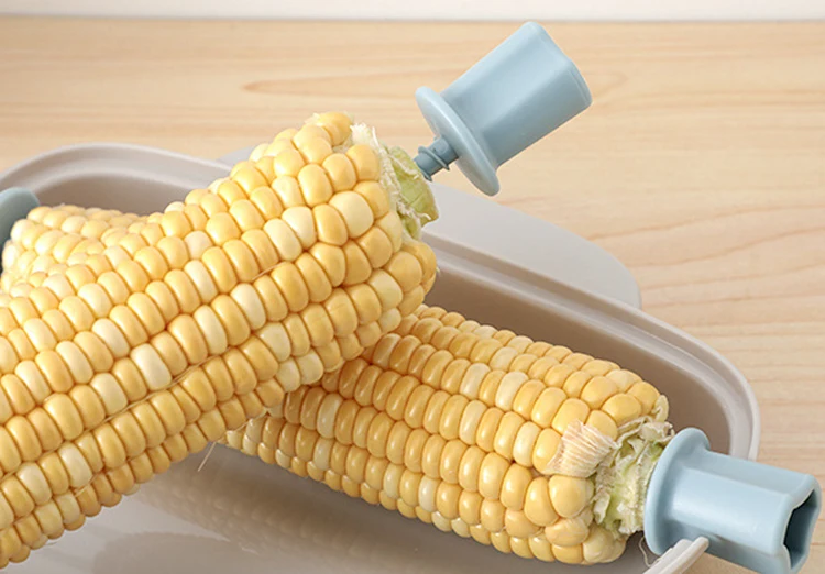 Microwave Sweet Corn Cooker,Corn Steamer With Vented Lid,2 Rooms Corn And Potato Steaming Tool With Fixing Screws