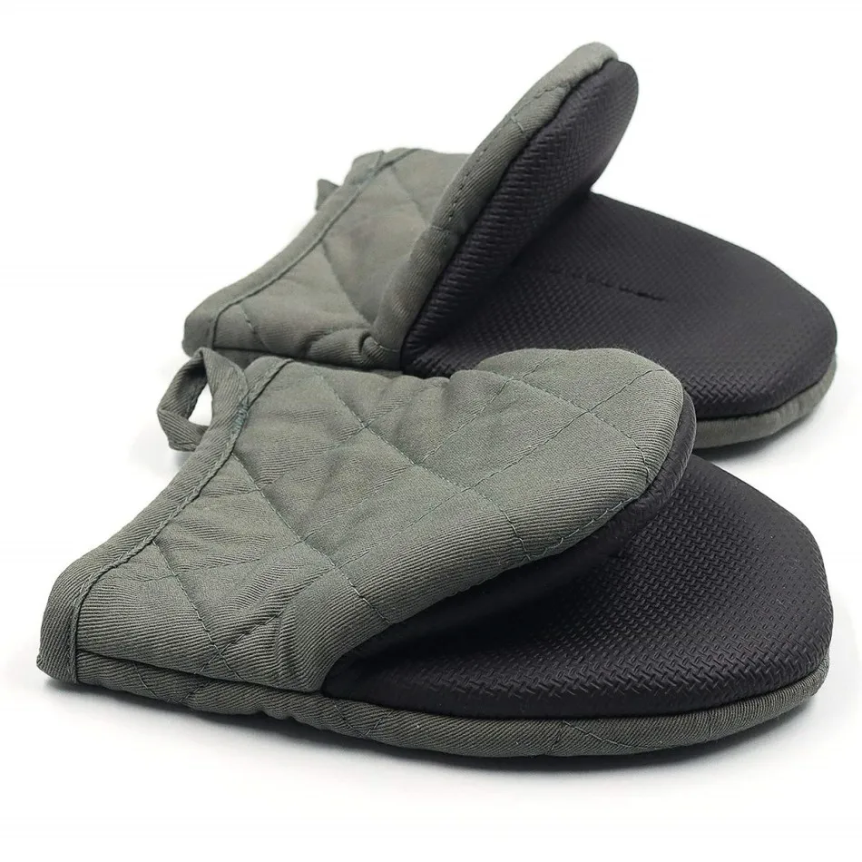 Custom Short Oven Mitts Heat Resistant Silicone Kitchen Mini Oven Mitts for Kitchen