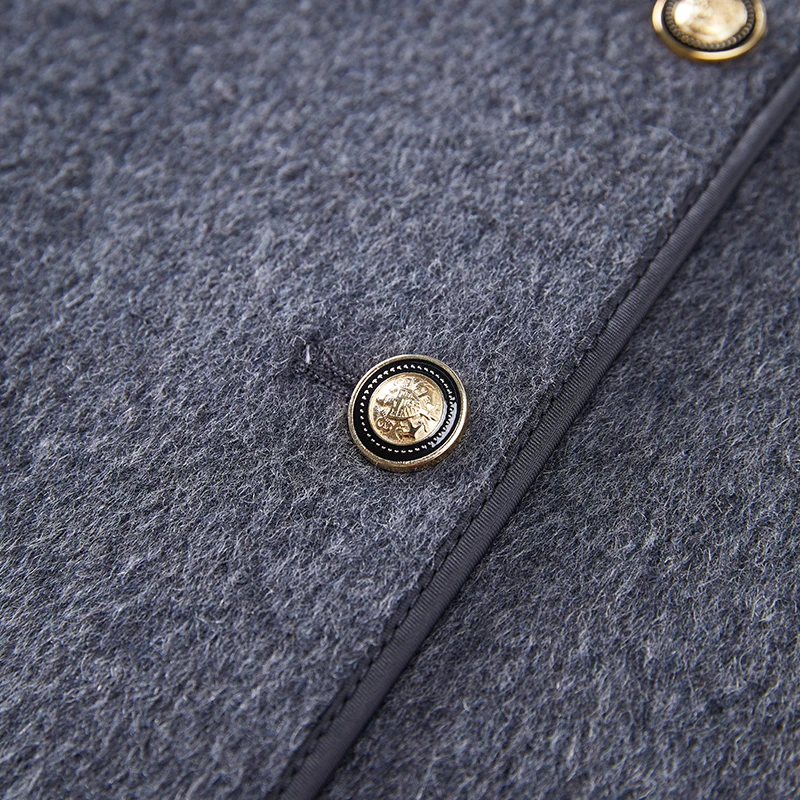 Women 2024 autumn New Fashion Blend short Blazer Coat Vintage Long Sleeve Female Outerwear Chic Femme