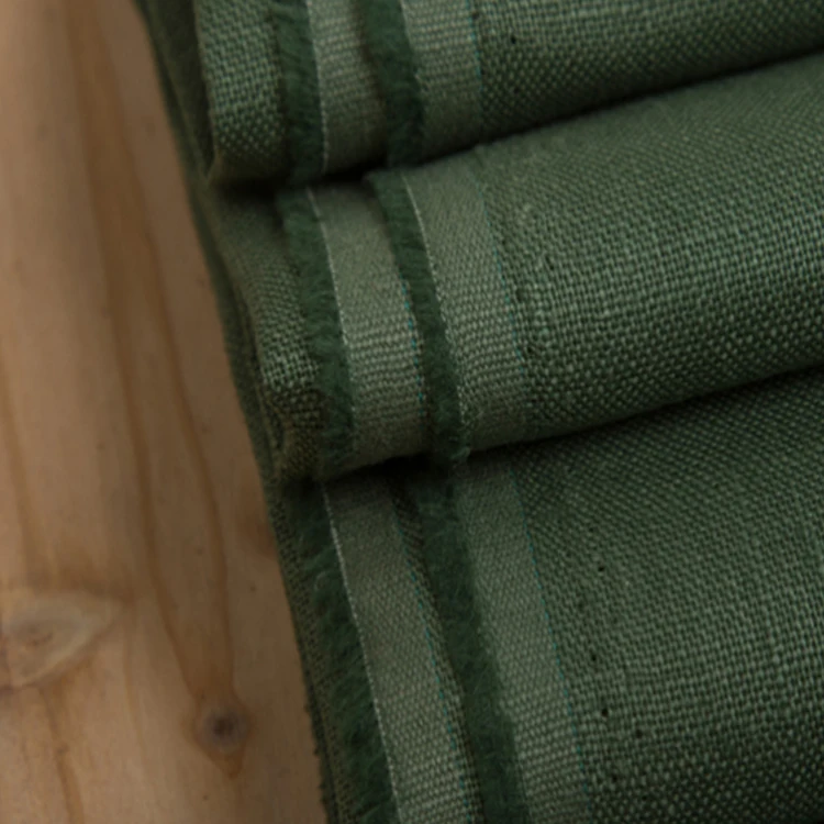 Оптовая Продажа с фабрики, натуральная дышащая удобная льняная ткань на заказ, пальто из чистой 100% льняной ткани для одежды