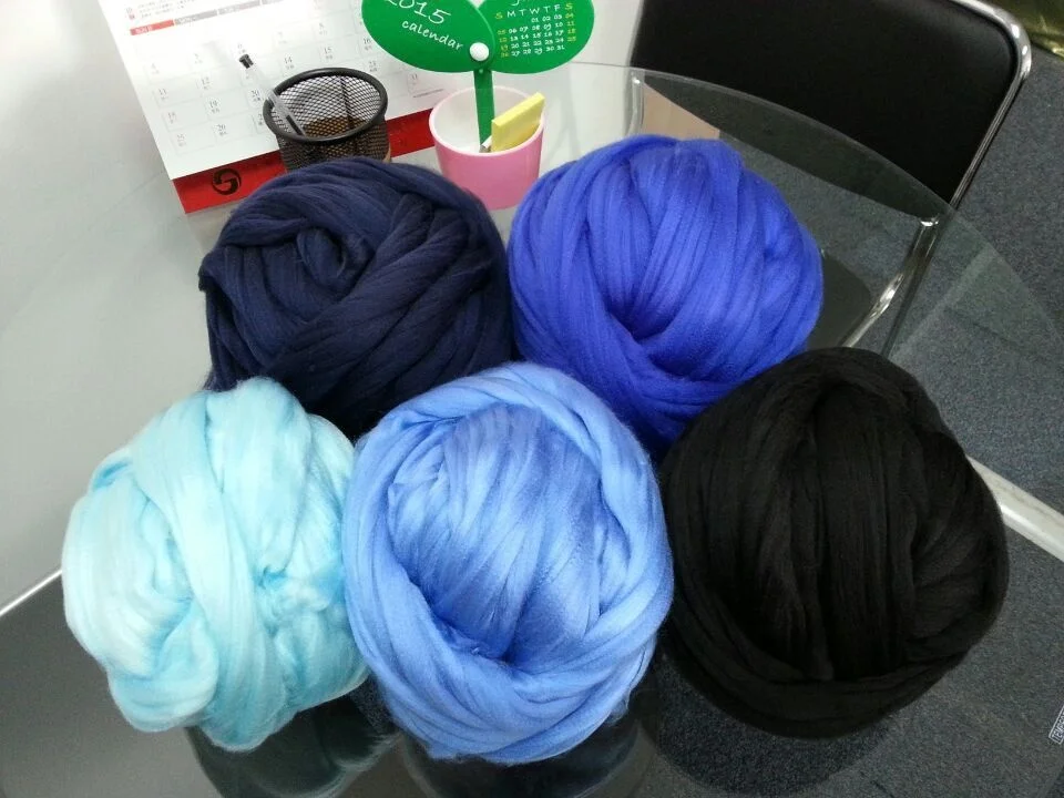 100% dope dyed bosilun tops / polyester tops fiber in 2D or 3D