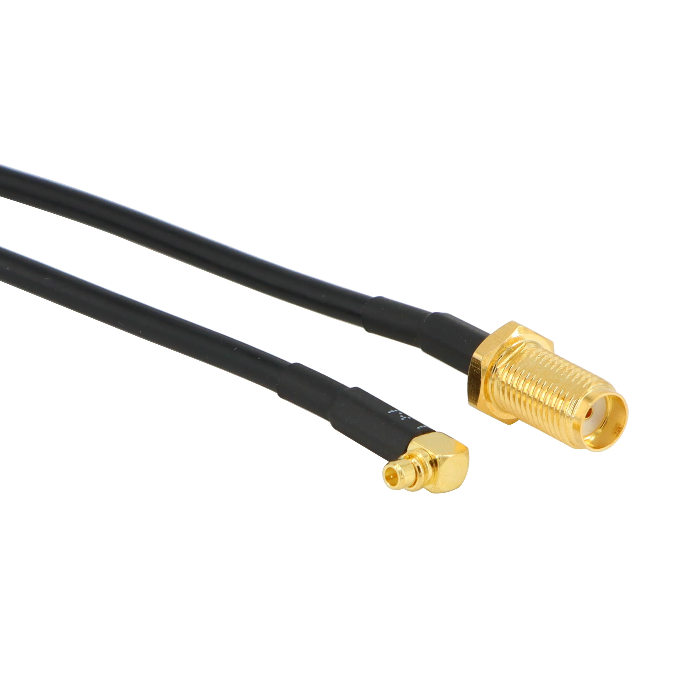 10cm MMCX to SMA Coaxial Cable RG174 SMA to MMCX Cable SMA Female to MMCX Male Right Angle 90 Degree Cable for Antenna Radios