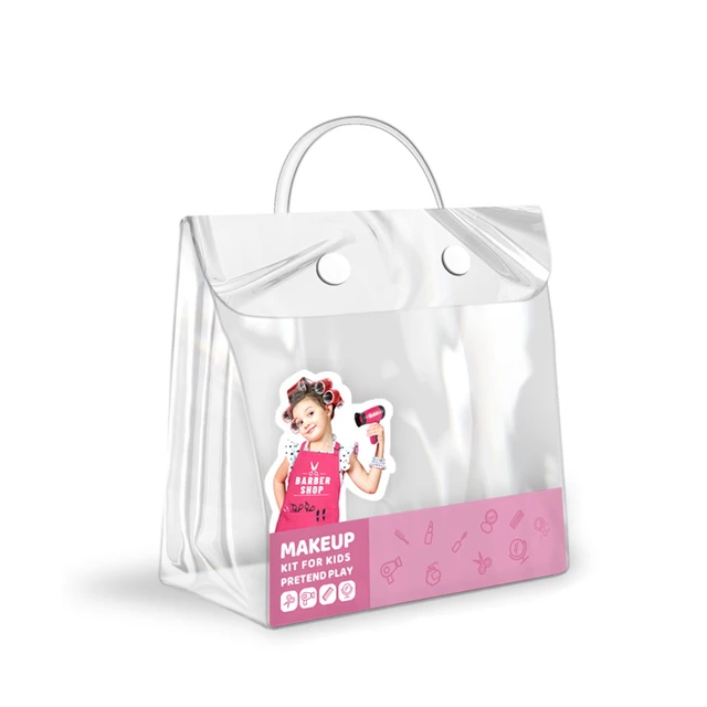 Fashion Educational Beauty Salon Set Kids Pretend Play with Barber Apron HairStyling Makeup Kit Toys for Girls Children