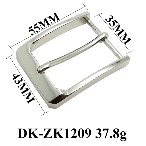 35mm High Quality Polished Nickel-Free Lead-Free Belt Buckle Custom Design Brand Logo Etched Lasered For Men Straps Pin Buckles