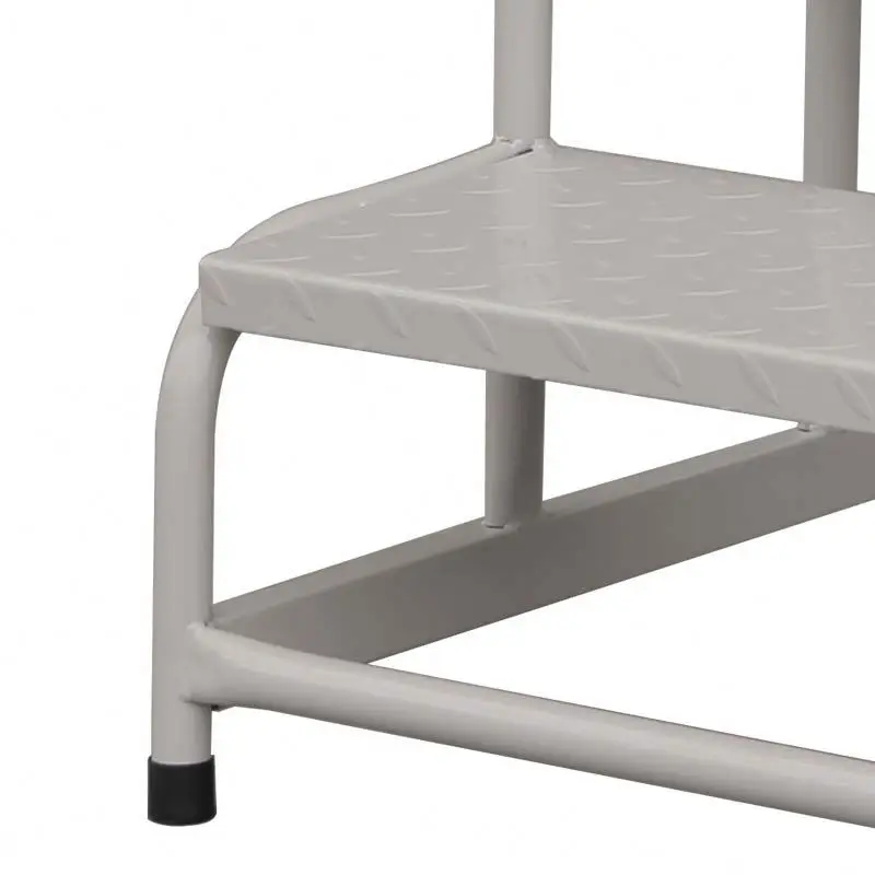 Pomelohome four step ladder multilayer ladder steel aluminum step ladder with wheels