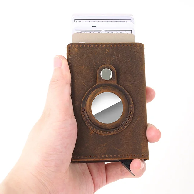 Fashion Smart Automatic Pop Up Wallet Vintage Men Leather Wallet