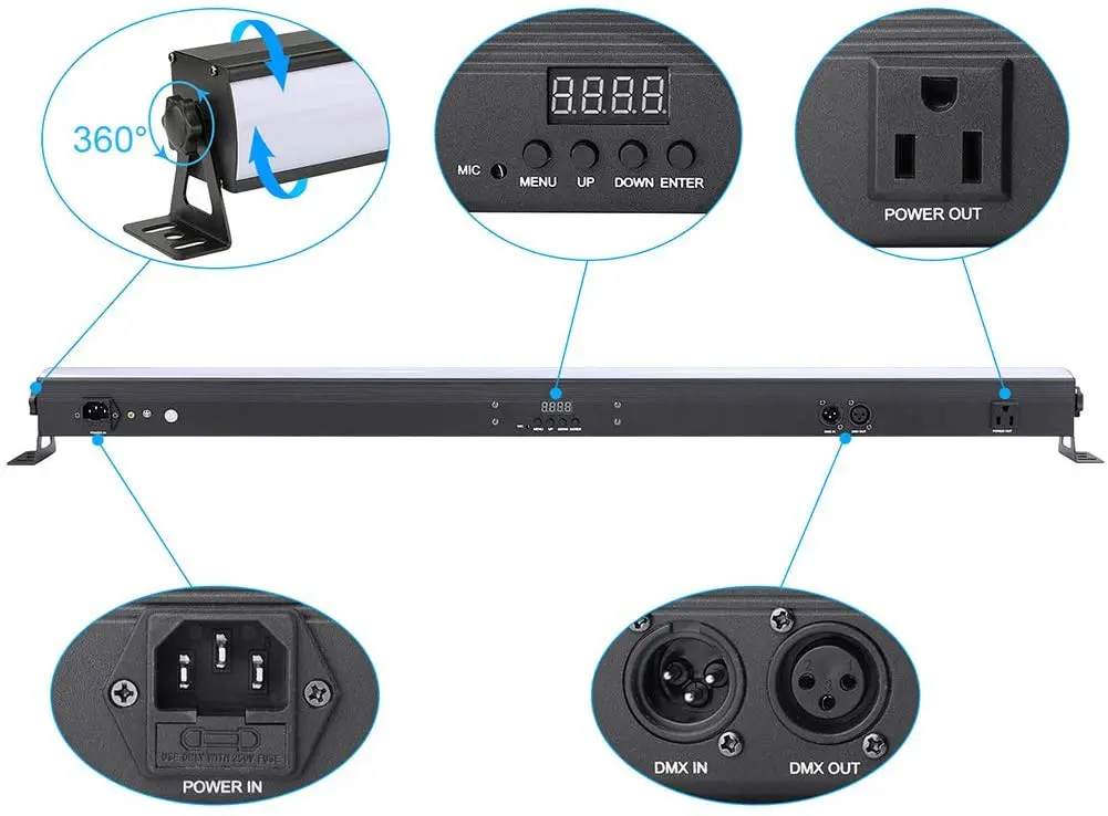 OPPSK 224LED RGB 3in1 Indoor DJ pixel Light Bar for DJ Stage Lighting