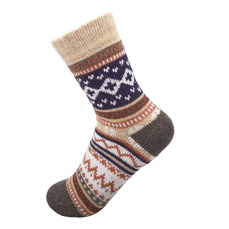 Warm Thick Knit Cozy Winter Socks Wool Socks Casual Vintage Socks for Women