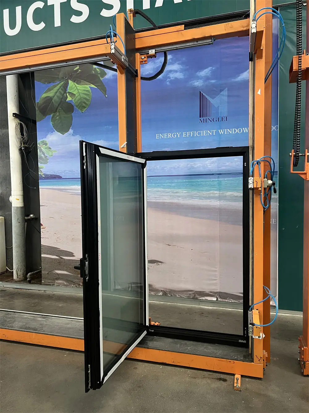 Minglei High Efficiency Tempered Glass Windows Aluminum Thermal Break Triple Pane Windows