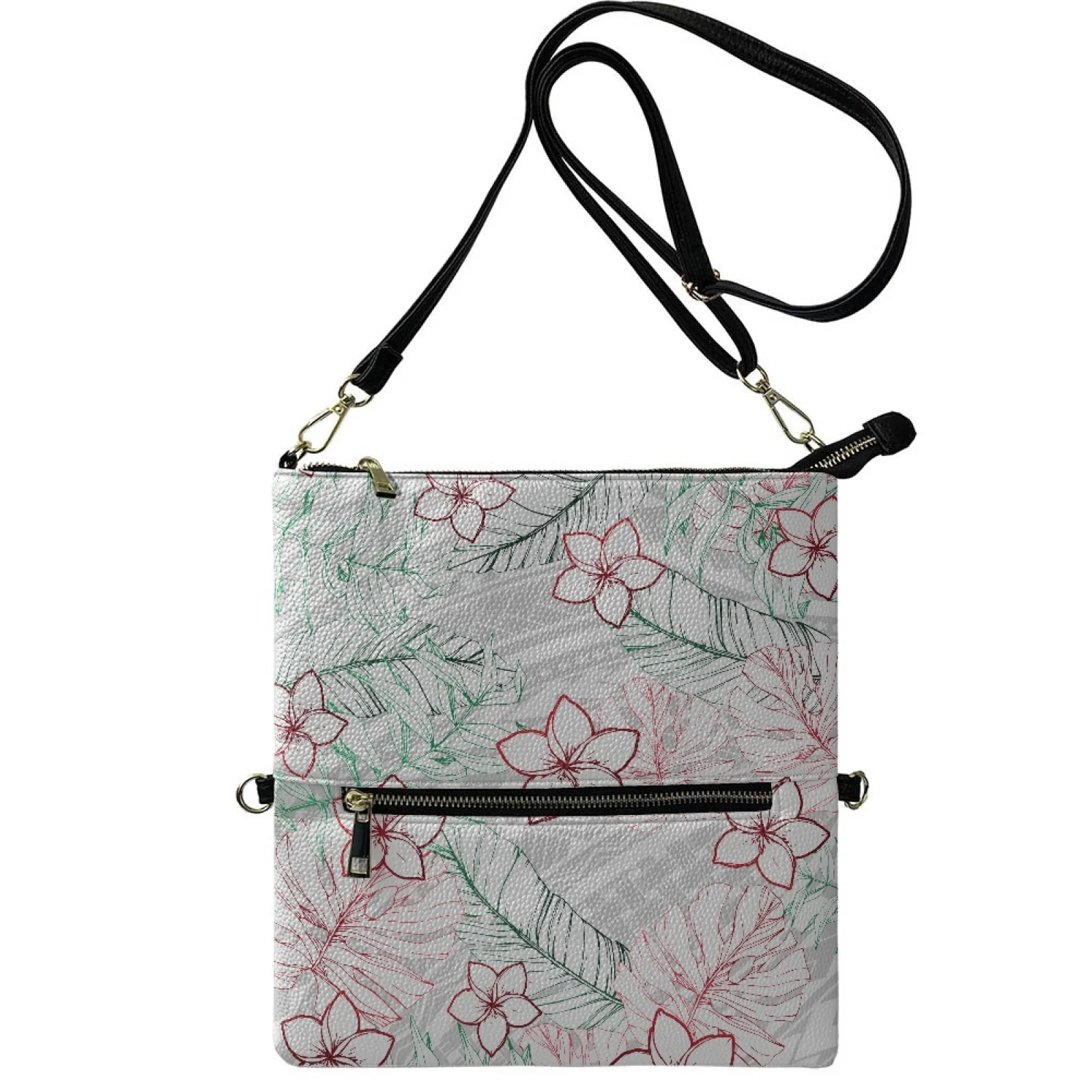 Leather Messenger Shoulder Crossbody Women Bag Samoa Tattoo Design Handbags For Women Luxury Polynesian Custom Ladies Bag