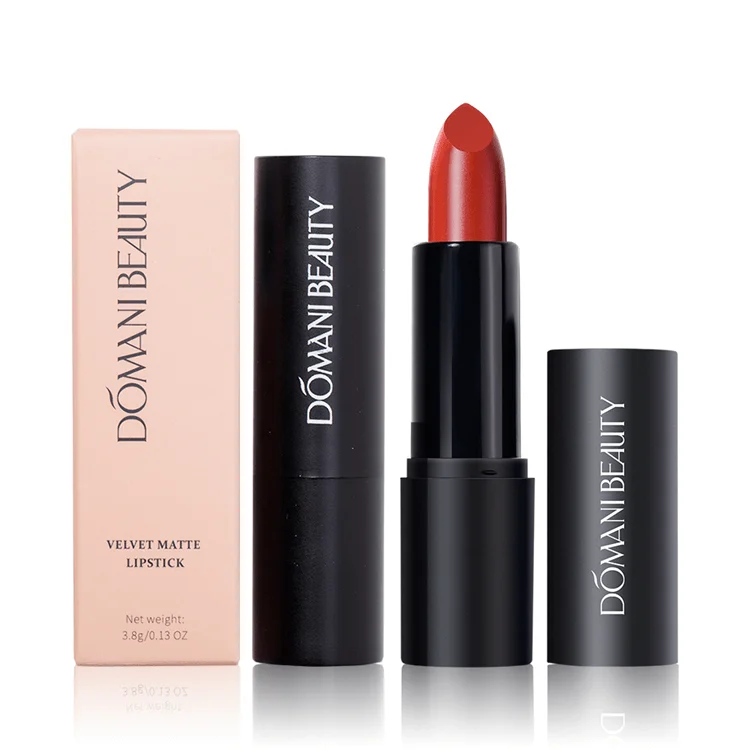 
Domani Beauty Matte Lip Stick Wholesaler Makeup 18 Colors Nude Lips Dark Red Velvet Lipstick 