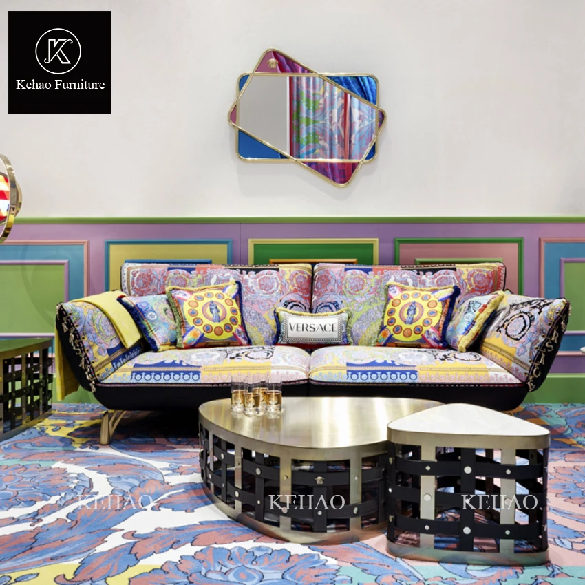 Hot Sale Popular New Design versaces Rhapsdy Sofa Luxury Modern Sofa Set Furniture Living Room Luxury Sofa