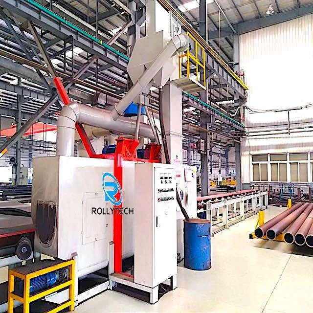 Conveying shot blasting machine for lpg/cnc/gas cylinder