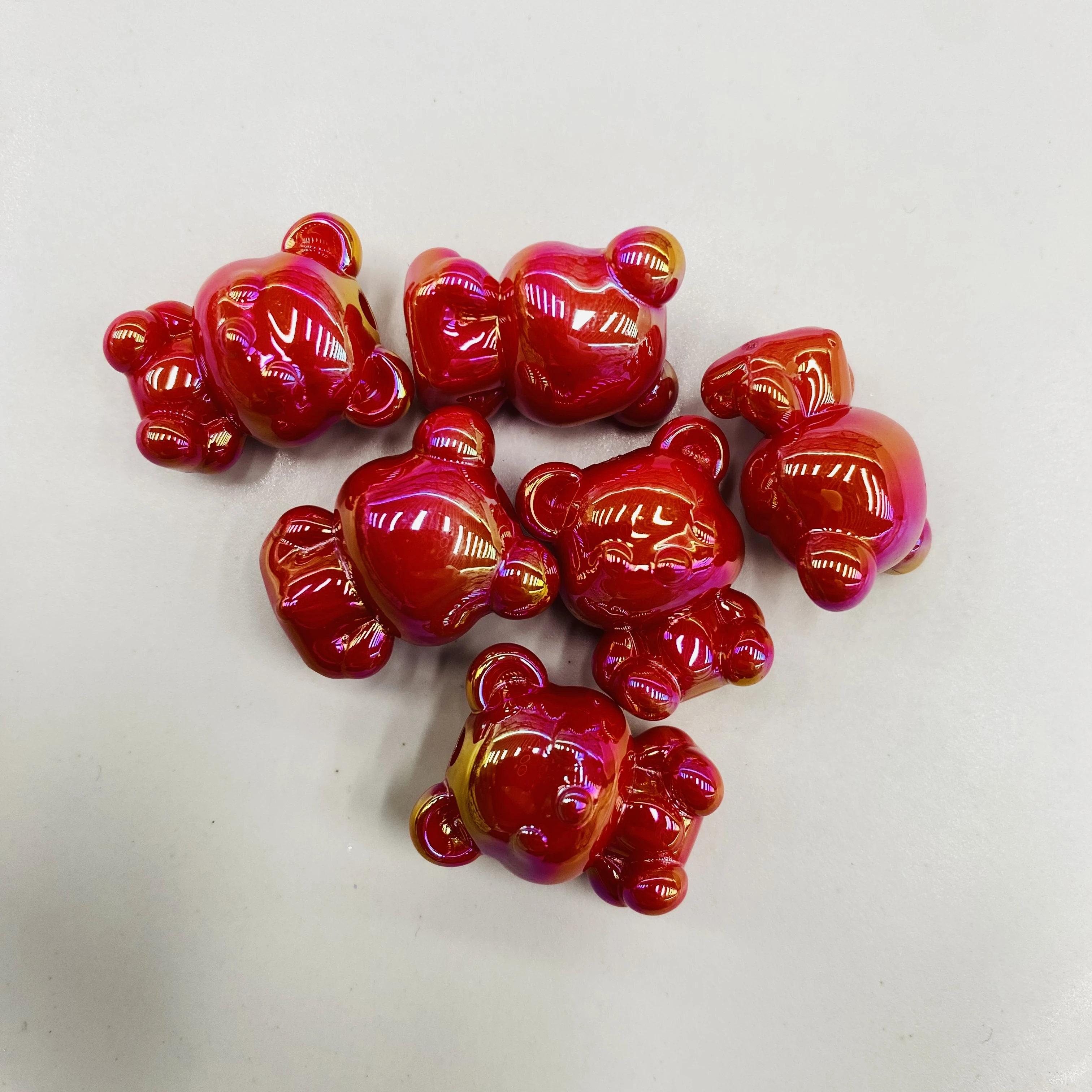 AB Color ACrylic DIY Plastic & Lucite Beads Cute Cartoon Violent Bear Bracelet & Necklace Accessories Wholesale Jewelry Making