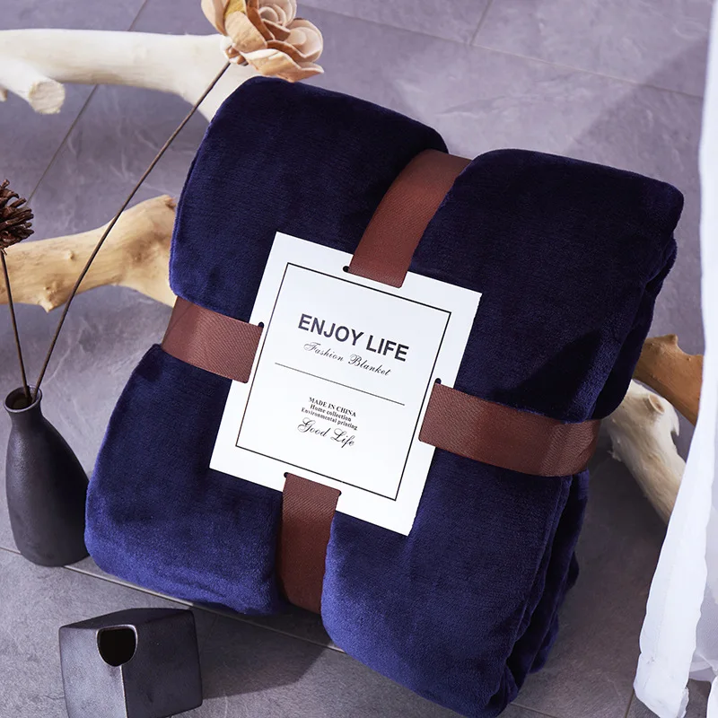 Custom Microfiber Flannel Plaid Throw Blanket Printed Super Soft 100% polyester King Size Winter