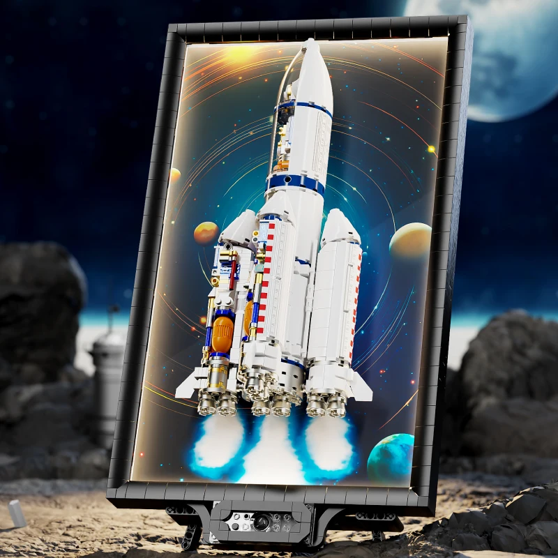 23020 аэрокосмический корабль ракета-челнок креативное 3D-украшение дома строительные блоки детский набор игрушек