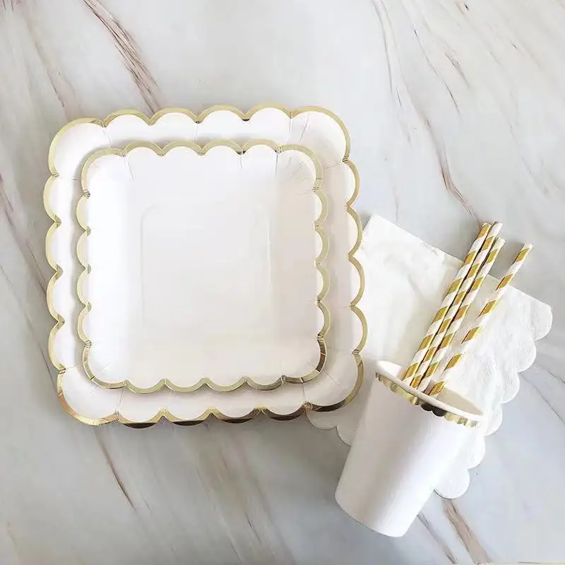 Paper Plate Ovenable Heat Resist Disposable Paper Plate Wholesale Factory Price White Color Round Shape