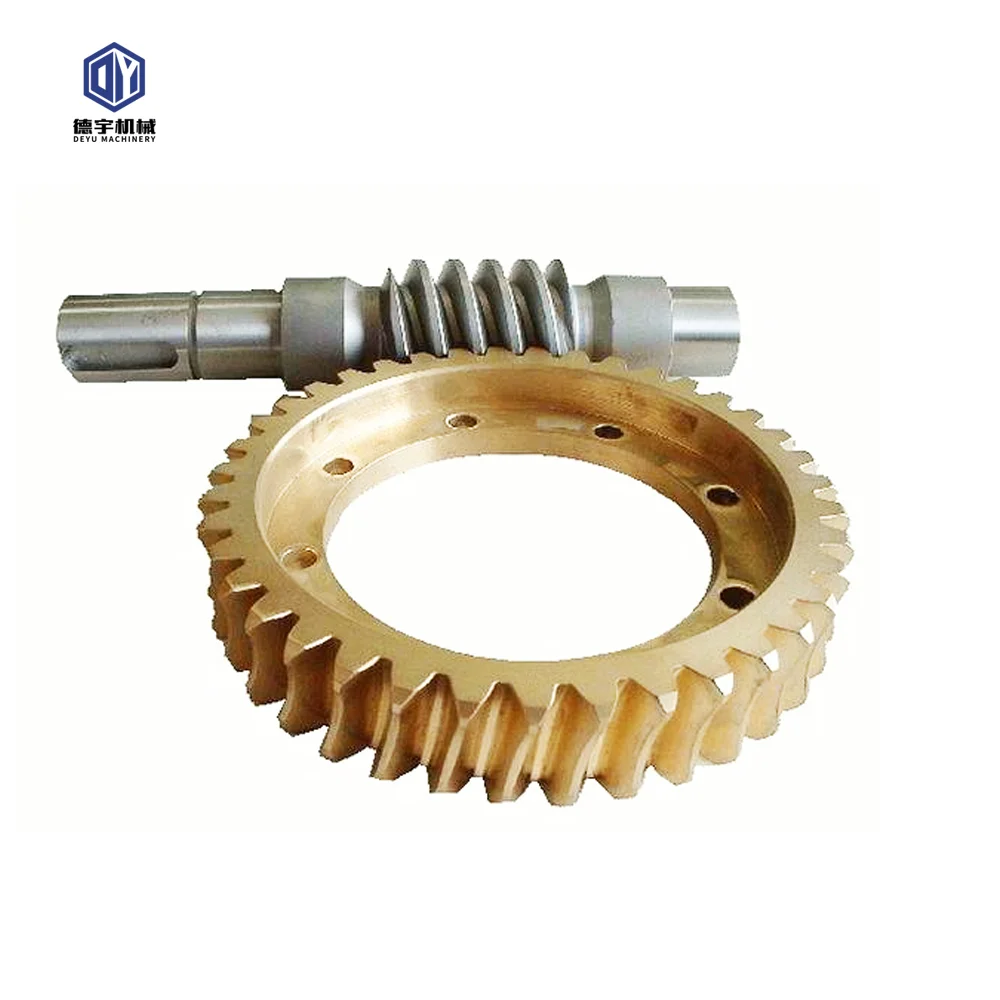 Brass Worm and wormgear for gearbox reducer