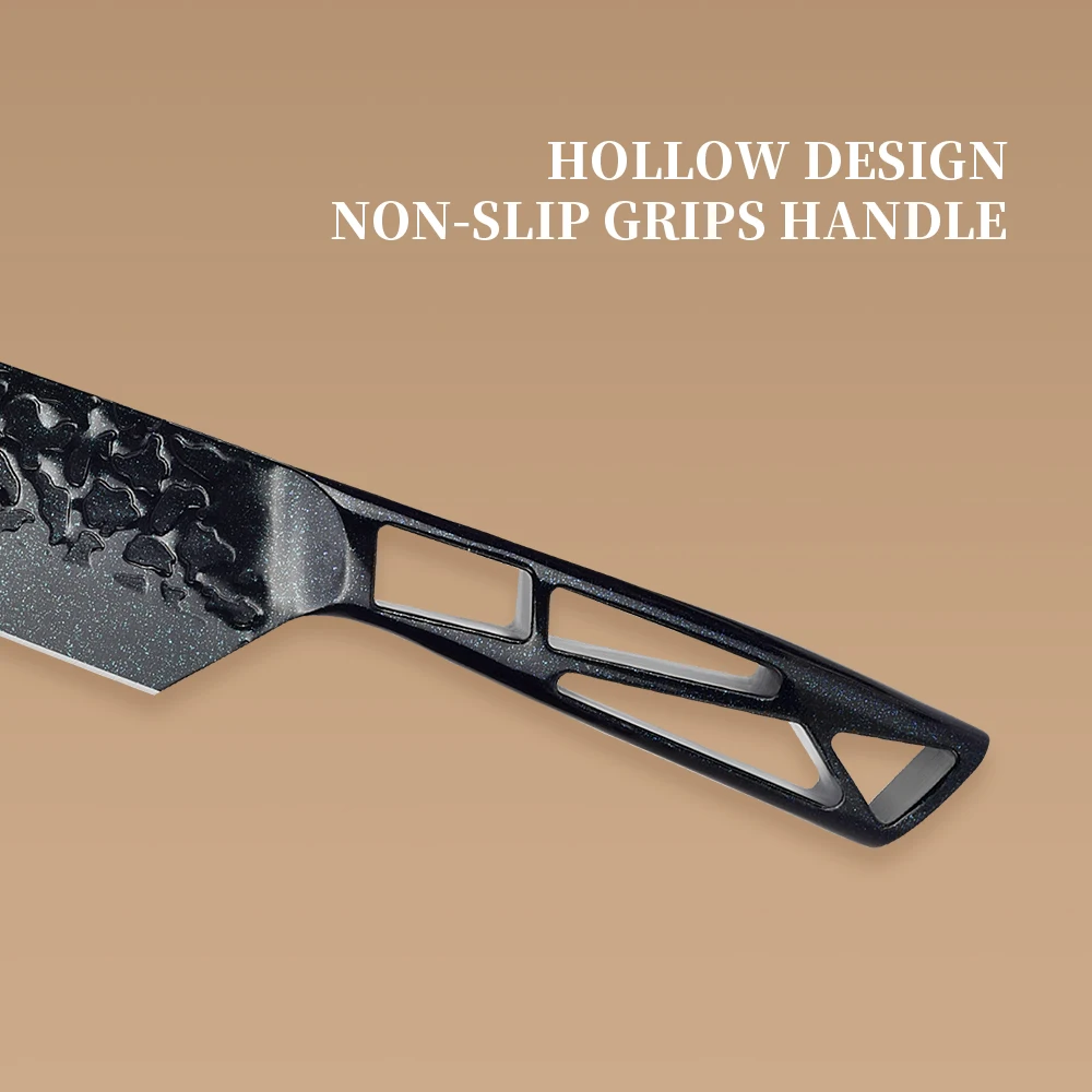 Black High Carbon Stainless Steel Kitchen meat vegetable Fruit Chef Utility Knife