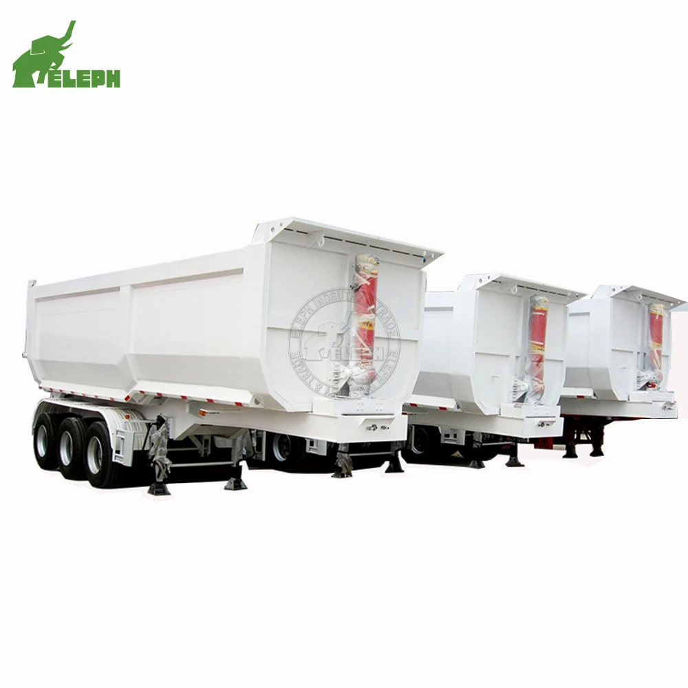 3 Axles 45cbm Coal Stone Dumps Tipping Trailer
